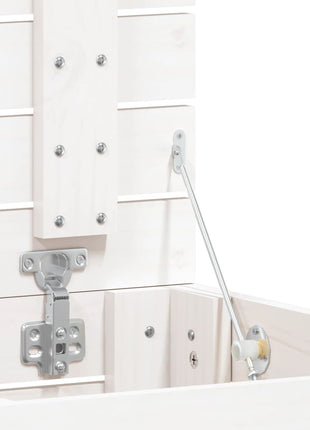 Wasmand 44x44x66 cm massief grenenhout wit