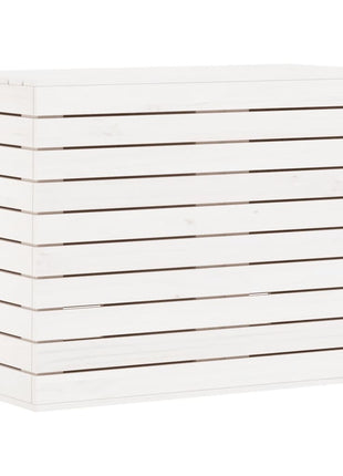 Wasmand 88,5x44x66 cm massief grenenhout wit