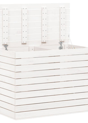 Wasmand 88,5x44x66 cm massief grenenhout wit