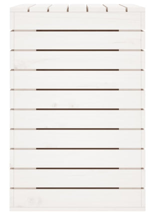 Wasmand 88,5x44x66 cm massief grenenhout wit