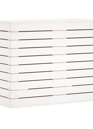 Wasmand 88,5x44x66 cm massief grenenhout wit