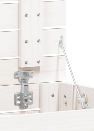 Wasmand 88,5x44x66 cm massief grenenhout wit
