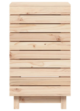 Wasmand 44x44x76 cm massief grenenhout