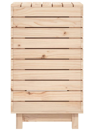 Wasmand 44x44x76 cm massief grenenhout