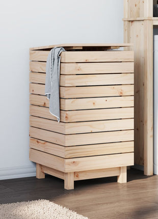 Wasmand 44x44x76 cm massief grenenhout