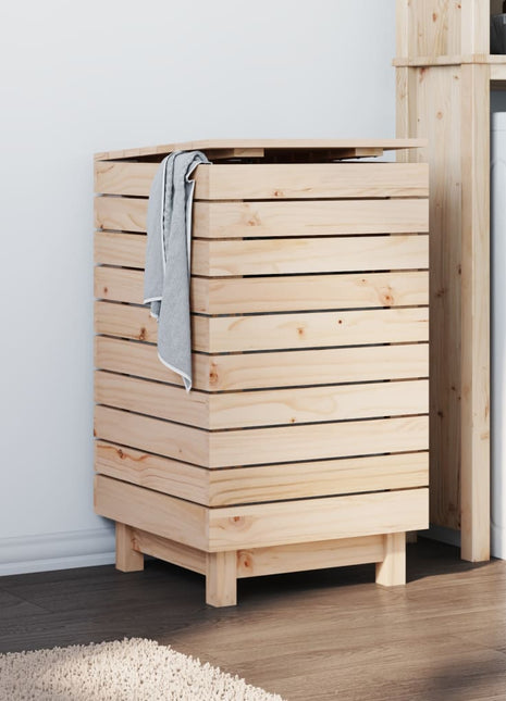 Wasmand 44x44x76 cm massief grenenhout
