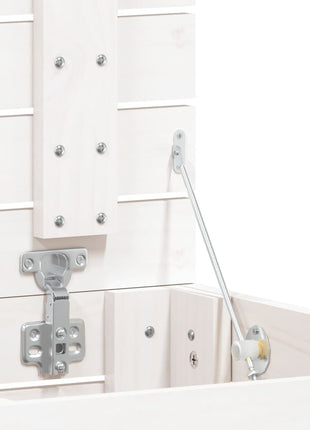 Wasmand 44x44x76 cm massief grenenhout wit