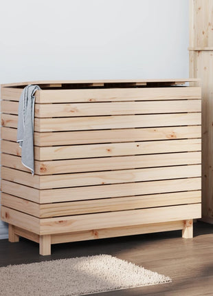 Wasmand 88,5x44x76 cm massief grenenhout
