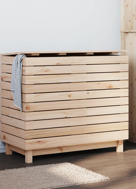 Wasmand 88,5x44x76 cm massief grenenhout