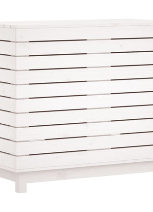 Wasmand 88,5x44x76 cm massief grenenhout wit