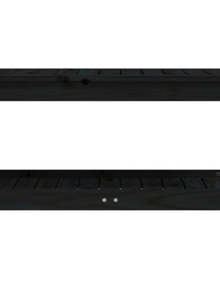 Tuinbank 82,5X35X45 Cm Massief Grenenhout Zwart Zwart Grenenhout