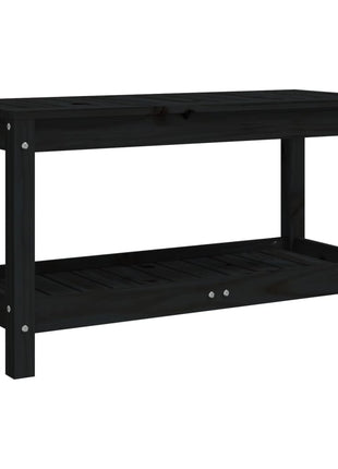 Tuinbank 82,5X35X45 Cm Massief Grenenhout Zwart Zwart Grenenhout