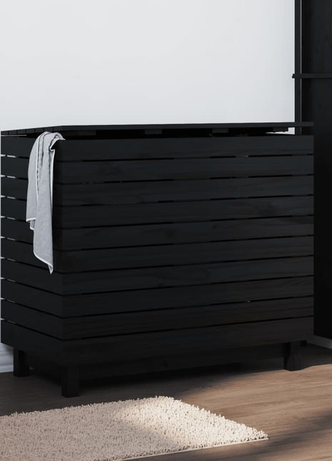 Wasmand 88,5x44x76 cm massief grenenhout