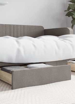 Bedlades 2 St Bewerkt Hout En Stof Kleurig