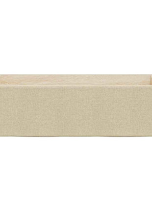 Bedlades 2 St Bewerkt Hout En Stof Kleurig