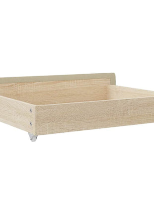 Bedlades 2 St Bewerkt Hout En Stof Kleurig