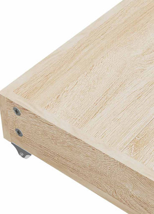 Bedlades 2 St Bewerkt Hout En Stof Kleurig