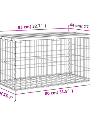 Tuinbank schanskorfontwerp 83x44x42 cm massief douglashout