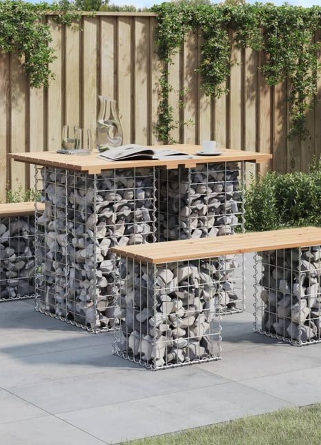 Tuinbank schanskorfontwerp 100x70x72 cm massief grenenhout