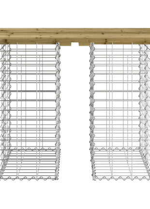 Tuintafel Schanskorfontwerp Geïmpregneerd Hout Donkerbruin