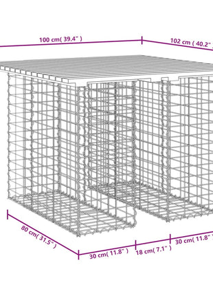 Tuinbank schanskorfontwerp 100x102x72 cm massief douglashout