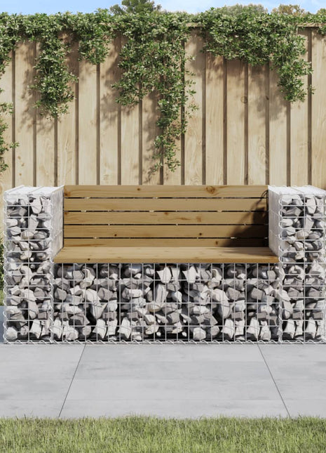 Tuinbank schanskorfontwerp 143x71x65,5 cm geïmpregneerd hout