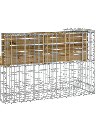 Tuinbank Schanskorfontwerp 122X71X65,5 Cm Geïmpregneerd Hout Donkerbruin