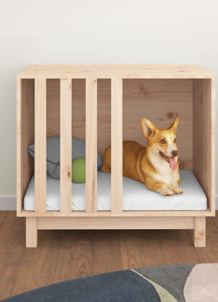 Hondenhok 70x50x62 cm massief grenenhout