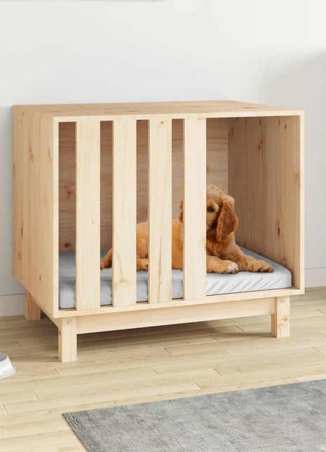 Hondenhok 70x50x62 cm massief grenenhout