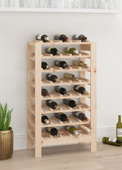 Wijnrek 109,5X30X82 Cm Massief Grenenhout Naturel