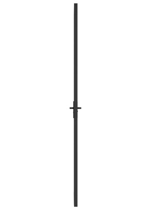 Binnendeur 83x201,5 cm matglas en aluminium zwart