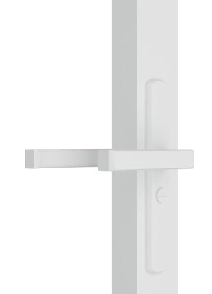 Binnendeur 83x201,5 cm ESG-glas en aluminium wit