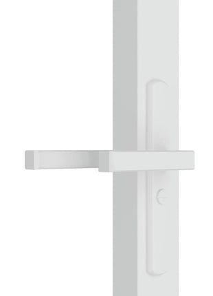 Binnendeur 76x201,5 cm ESG-glas en aluminium wit