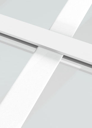 Binnendeur 76x201,5 cm ESG-glas en aluminium wit