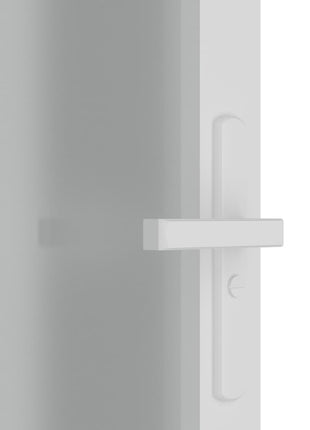 Binnendeur 76x201,5 cm matglas en aluminium wit