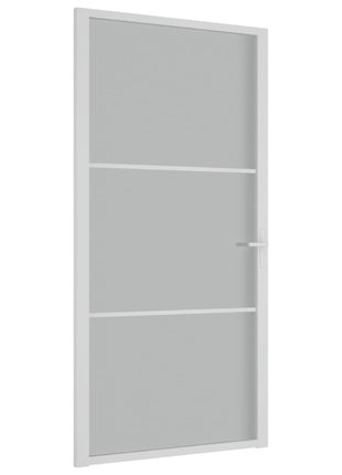 Binnendeur 102,5x201,5 cm matglas en aluminium wit