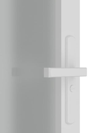 Binnendeur 76x201,5 cm matglas en aluminium wit