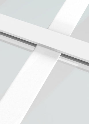 Binnendeur 83x201,5 cm matglas en aluminium wit