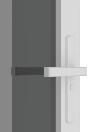 Binnendeur 76x201,5 cm ESG-glas en aluminium wit