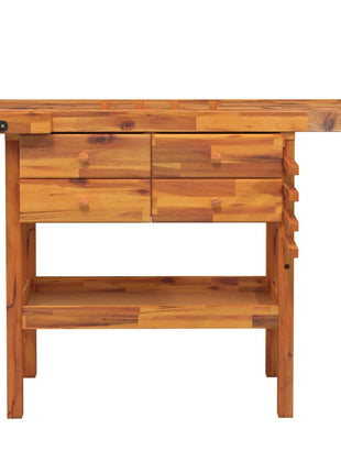 Werkbank Met Lades En Bankschroeven 124X52X83 Cm Acaciahout