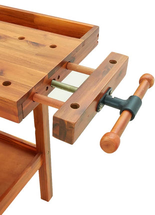 Werkbank Met Lades En Bankschroeven 124X52X83 Cm Acaciahout