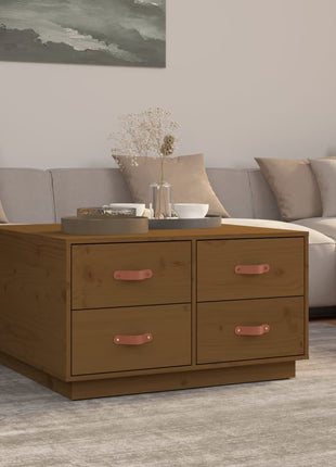 Salontafel 80X80X45 Cm Massief Grenenhout