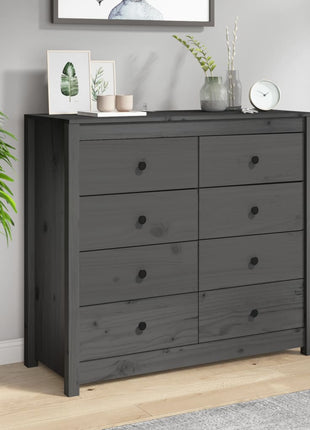 Dressoir 100x40x90 cm massief grenenhout grijs