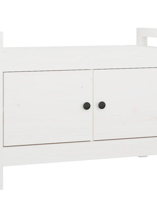 Halbankje 80x40x60 cm massief grenenhout wit