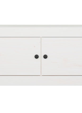 Halbankje 80x40x60 cm massief grenenhout wit