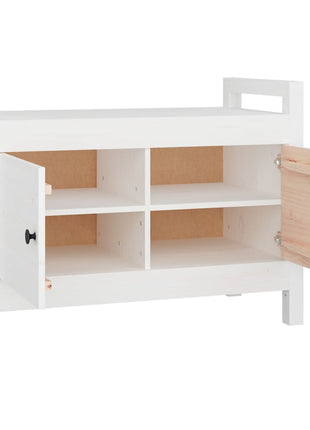 Halbankje 80x40x60 cm massief grenenhout wit