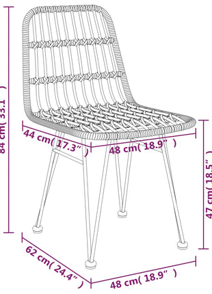 Tuinstoelen 48X62 84 Cm Pe-Rattan