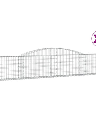 Schanskorven 5 st gewelfd 400x30x60/80 cm ijzer