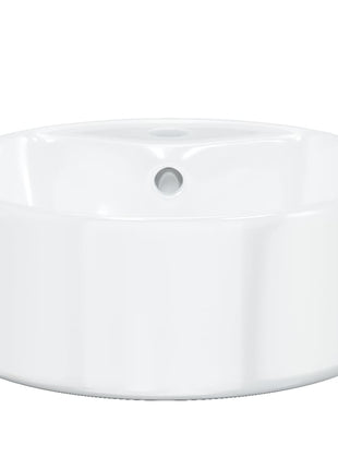 Wasbak 40x14,5 cm rond keramiek wit