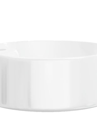 Wasbak 40x14,5 cm rond keramiek wit
